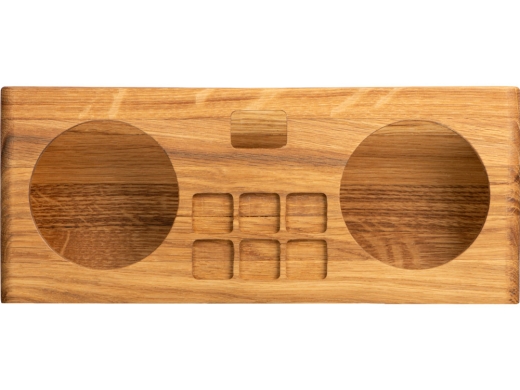 Изображение №7 | Набор для виски и коктейлей на подставке из дуба «Whiskey Party» (натуральный, прозрачный, серый, серебристый)