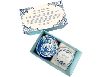 Изображение №1 | Набор: платок «Арабески» и свеча «Загадка Востока» (синий)