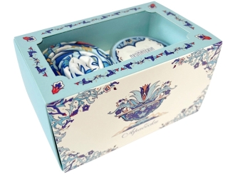 Изображение №3 | Набор: платок «Арабески» и свеча «Загадка Востока» (синий)