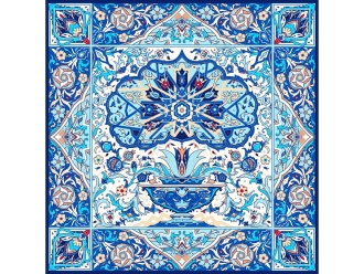 Изображение №4 | Набор: платок «Арабески» и свеча «Загадка Востока» (синий)