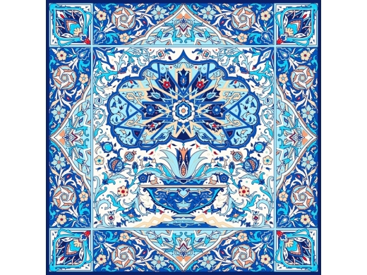 Изображение №4 | Набор: платок «Арабески» и свеча «Загадка Востока» (синий)