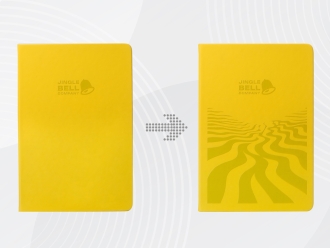 Изображение №1 | Бизнес-блокнот А5 «C2» soft-touch с УФ-печатью (желтый)