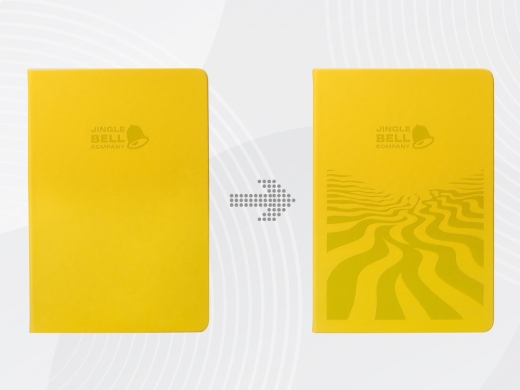 Изображение №1 | Бизнес-блокнот А5 «C2» soft-touch с УФ-печатью (желтый)