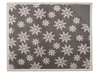 Изображение №3 | Плед Snowflake новогодний с капюшоном (серый)