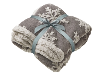 Изображение №10 | Плед Snowflake новогодний с капюшоном (серый)