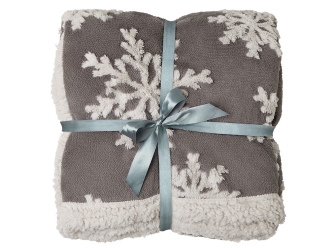 Изображение №11 | Плед Snowflake новогодний с капюшоном (серый)