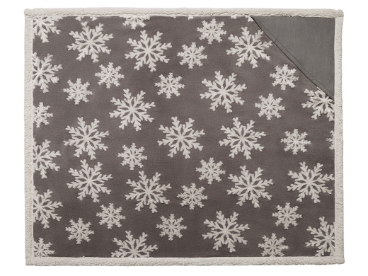 Изображение №3 | Плед Snowflake новогодний с капюшоном (серый)