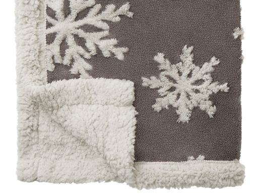 Изображение №4 | Плед Snowflake новогодний с капюшоном (серый)