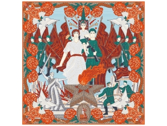 Изображение №1 | Платок «80 лет Великой Победы» (красный)