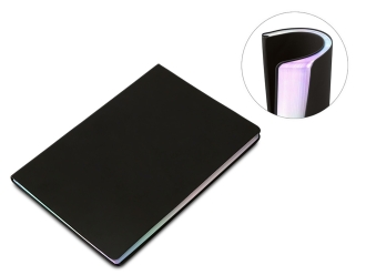 Изображение №1 | Блокнот А5 в гибкой обложке «Fellini» с голографическим срезом (черный)