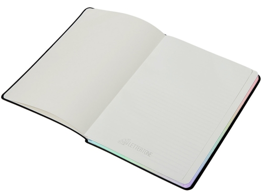 Изображение №4 | Блокнот А5 в гибкой обложке «Fellini» с голографическим срезом (черный)