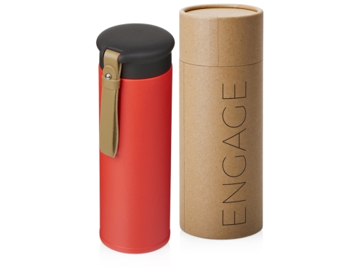 Изображение №8 | Набор «Draftea» с блокнотом, ручкой, термосом и чаем (коричневый, красный)