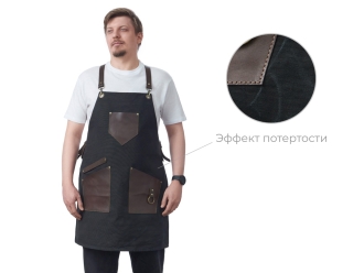 Изображение №1 | Фартук из канваса с карманами (черный)