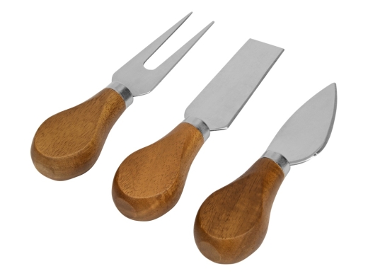 Изображение №4 | Набор для сыра из акации «Parmesan» (коричневый, серебристый)