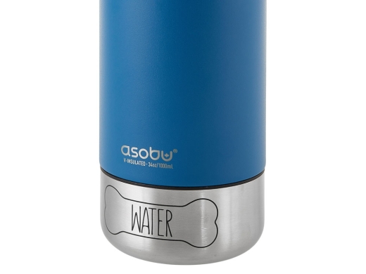 Изображение №2 | Вакуумный термос «Buddy» 3-в-1 для питомцев, 1000 мл, с гравировкой (синий)