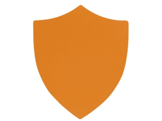 Изображение №1 | Патч «Щит», soft-touch (оранжевый)