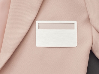 Изображение №3 | Магнитный металлический бейдж (серебристый)