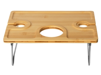 Изображение №2 | Набор для пикника Fabar сумка-холодильник и бамбуковый столик на ножках (серый, натуральный)