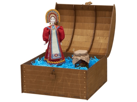 Изображение №4 | Подарочный набор: кукла фарфоровая, мёд с гецким орехом (красный)