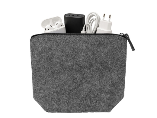 Изображение №1 | Органайзер для электроники и проводов «Felt» из RPET-фетра (серый)