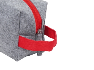 Изображение №7 | Органайзер для электроники и проводов «Felt» из RPET-фетра с ручкой (серый, красный)