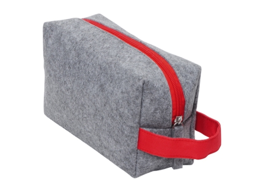 Изображение №3 | Органайзер для электроники и проводов «Felt» из RPET-фетра с ручкой (серый, красный)