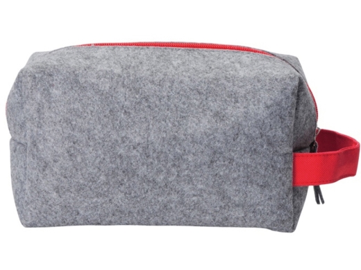 Изображение №5 | Органайзер для электроники и проводов «Felt» из RPET-фетра с ручкой (серый, красный)