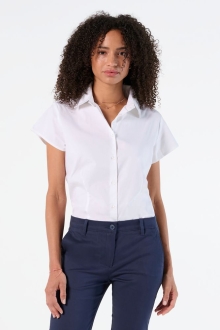 Изображение №4 | Рубашка женская с коротким рукавом Excess белая, размер XS