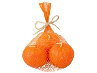 Изображение №1 | Набор свечей «Мандарины в сетке», без аромата (оранжевый)