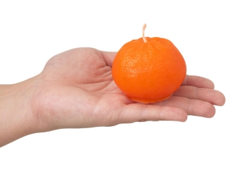 Изображение №6 | Набор свечей «Мандарины в сетке», без аромата (оранжевый)