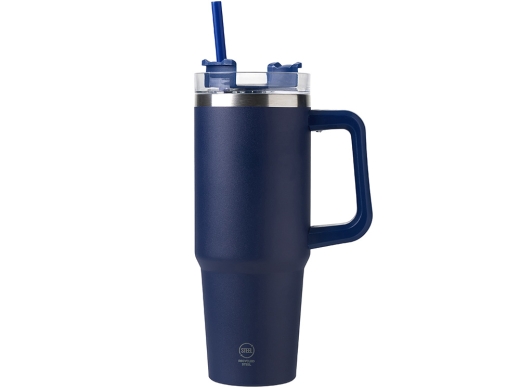 Изображение №3 | Термокружка «Крэнстон» с трубочкой и поворотной крышкой, 850 мл (темно-синий)