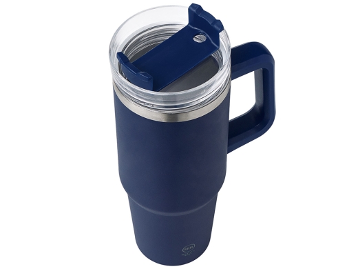 Изображение №6 | Термокружка «Крэнстон» с трубочкой и поворотной крышкой, 850 мл (темно-синий)