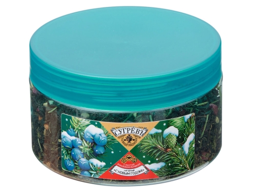 Изображение №4 | Чай черный с можжевельником и пихтой «С НОВЫМ ГОДОМ !» (бирюзовый/многоцвет)