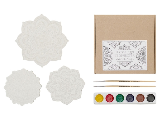 Изображение №3 | Набор для творчества мандалы из гипса «Soul Art» (белый)