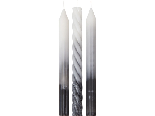 Изображение №1 | Набор столовых свечей с градиентом «Flicker & Flow» (белый, серый)