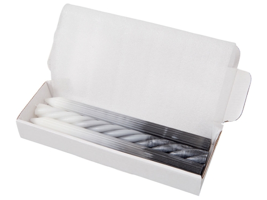 Изображение №2 | Набор столовых свечей с градиентом «Flicker & Flow» (белый, серый)