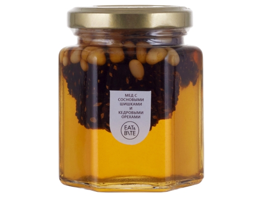 Изображение №4 | Мед с сосновыми шишками и кедровыми орехами 250 г