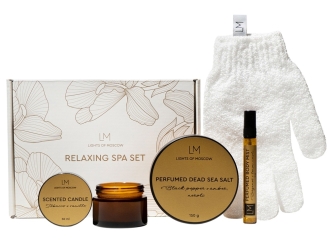 Изображение №1 | Парфюмированный спа-набор с лого Lights of Moscow (янтарный)