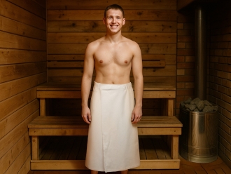 Изображение №9 | Килт для бани холщовый «Retreat», унисекс (бежевый)