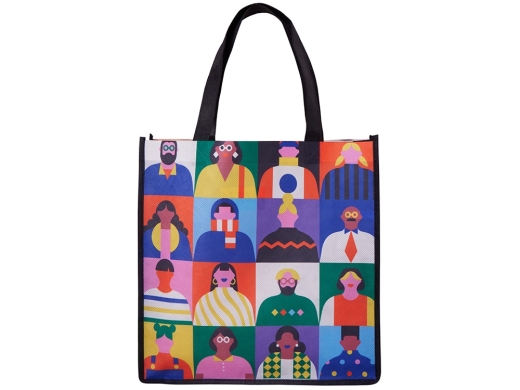 Изображение №4 | Сумка для шопинга с донной складкой и ручкой из нетканого PET материала (разноцветный)