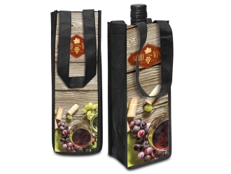 Изображение №3 | Чехол для бутылки из нетканого материала PET с возможностью полноцветной печати (черный)