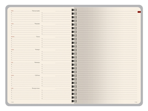 Изображение №7 | Еженедельник недатированный А5 «Concept» A5 (бордовый)