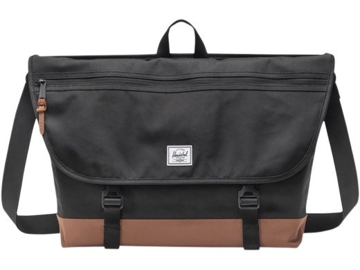 Изображение №2 | Herschel Cove сумка-мессенджер из переработанного материала (черный)