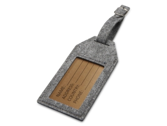 Изображение №1 | Багажная бирка из RPET-фетра «Tie» (серый)