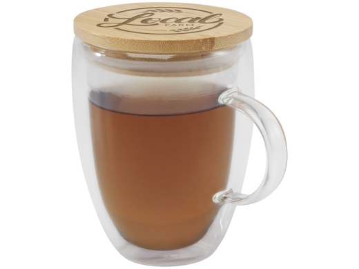 Изображение №5 | Кружка с бамбуковой крышкой «Leona» (прозрачный)