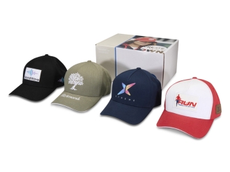 Изображение №1 | Коробка с образцами бейсболок из переработанных материалов (белый)