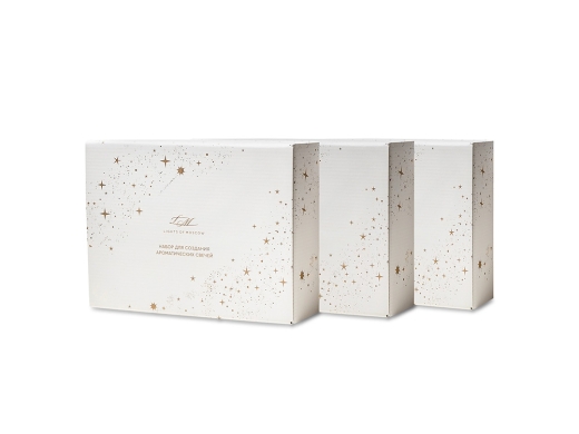 Изображение №7 | Набор для создания 2-х ароматических свечей: амбра и табак/маракуйя, сандал и пачули С лого (белый)