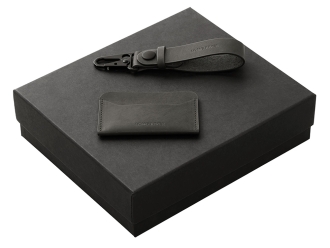 Изображение №1 | Подарочный набор Long River: картхолдер, ремешок для ключей С лого (черный)