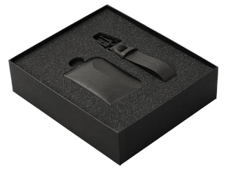 Изображение №2 | Подарочный набор Long River: картхолдер, ремешок для ключей С лого (черный)