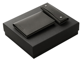 Изображение №1 | Подарочный набор Long River: обложка для паспорта, ключница С лого (черный)